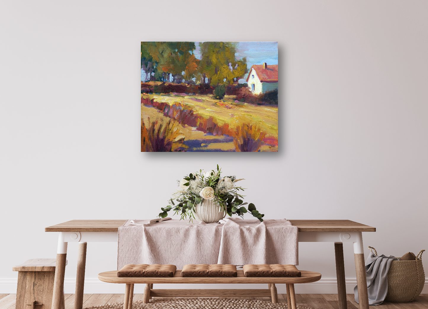 French Autumn Artist Enhanced Canvas Print