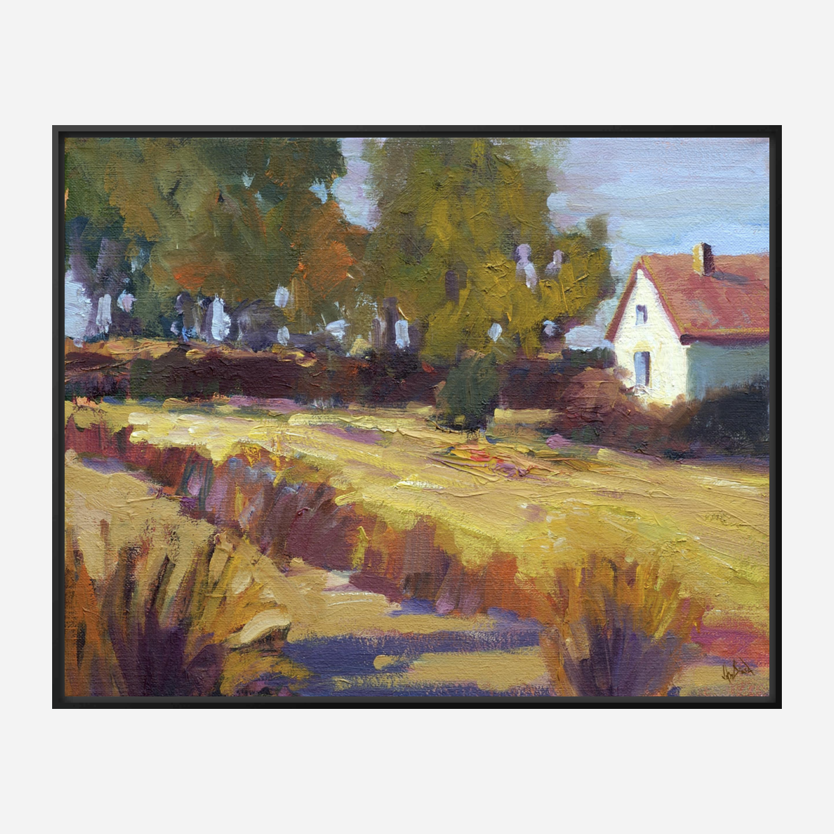 French Autumn Artist Enhanced Canvas Print