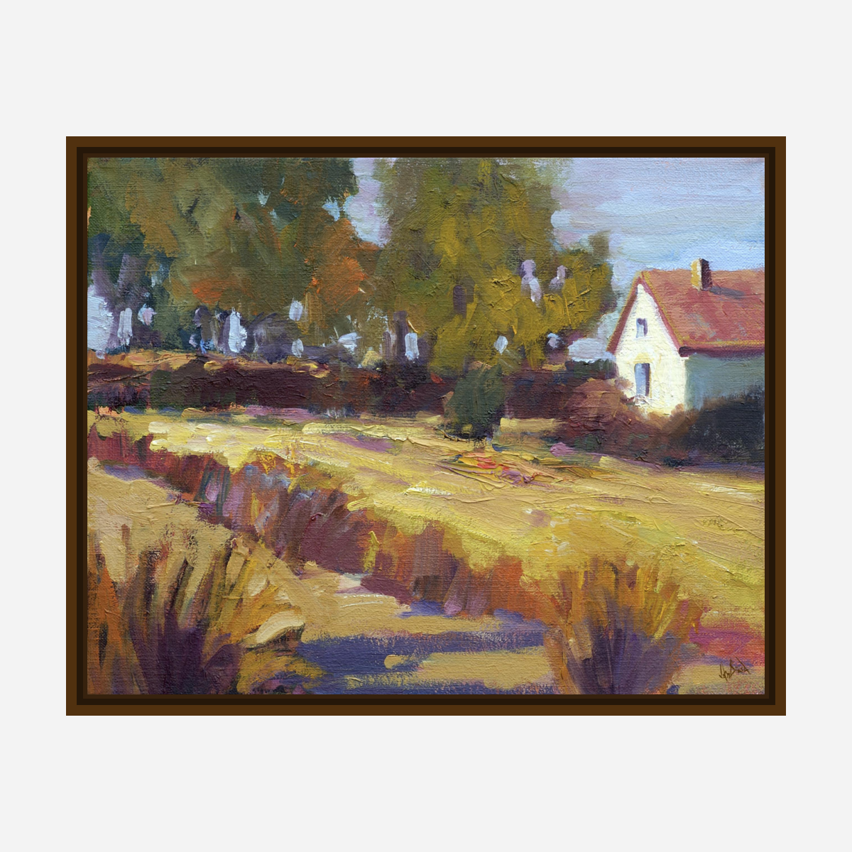 French Autumn Artist Enhanced Canvas Print