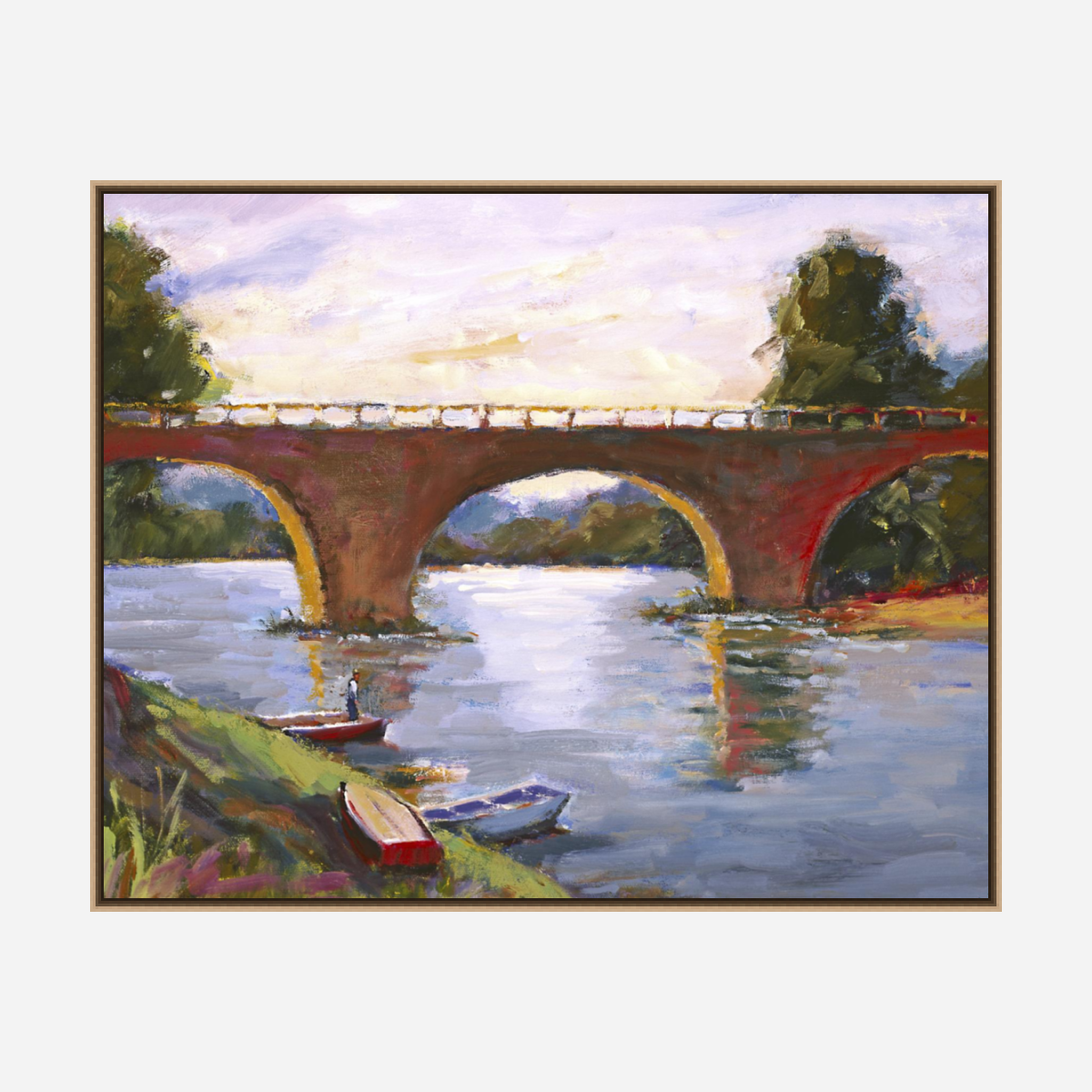 French Bridge Artist Enhanced Canvas Print