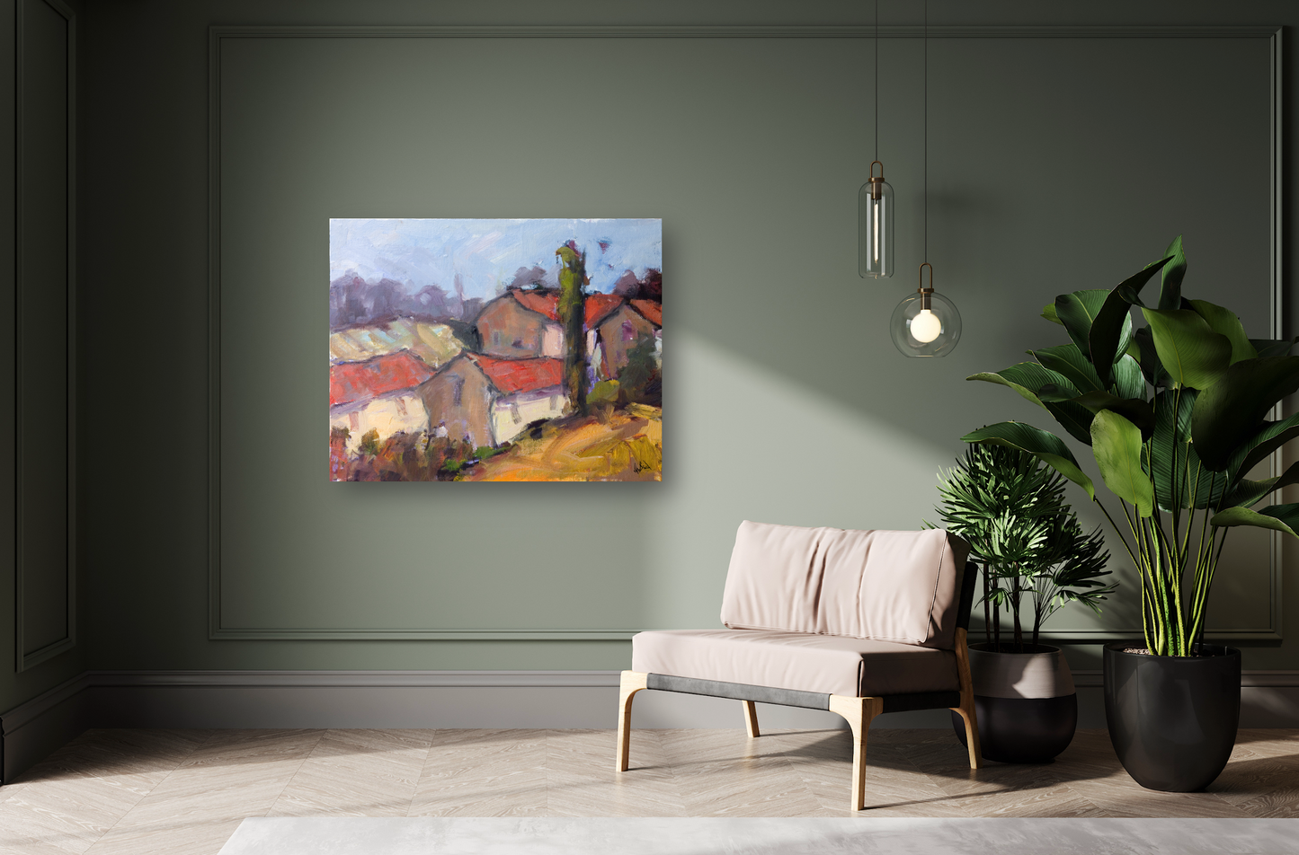 French Farmhouse Enhanced Canvas Print