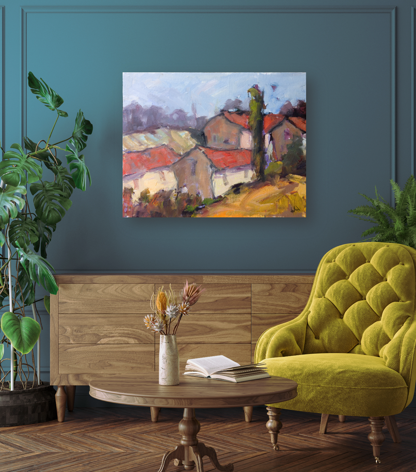 French Farmhouse Enhanced Canvas Print