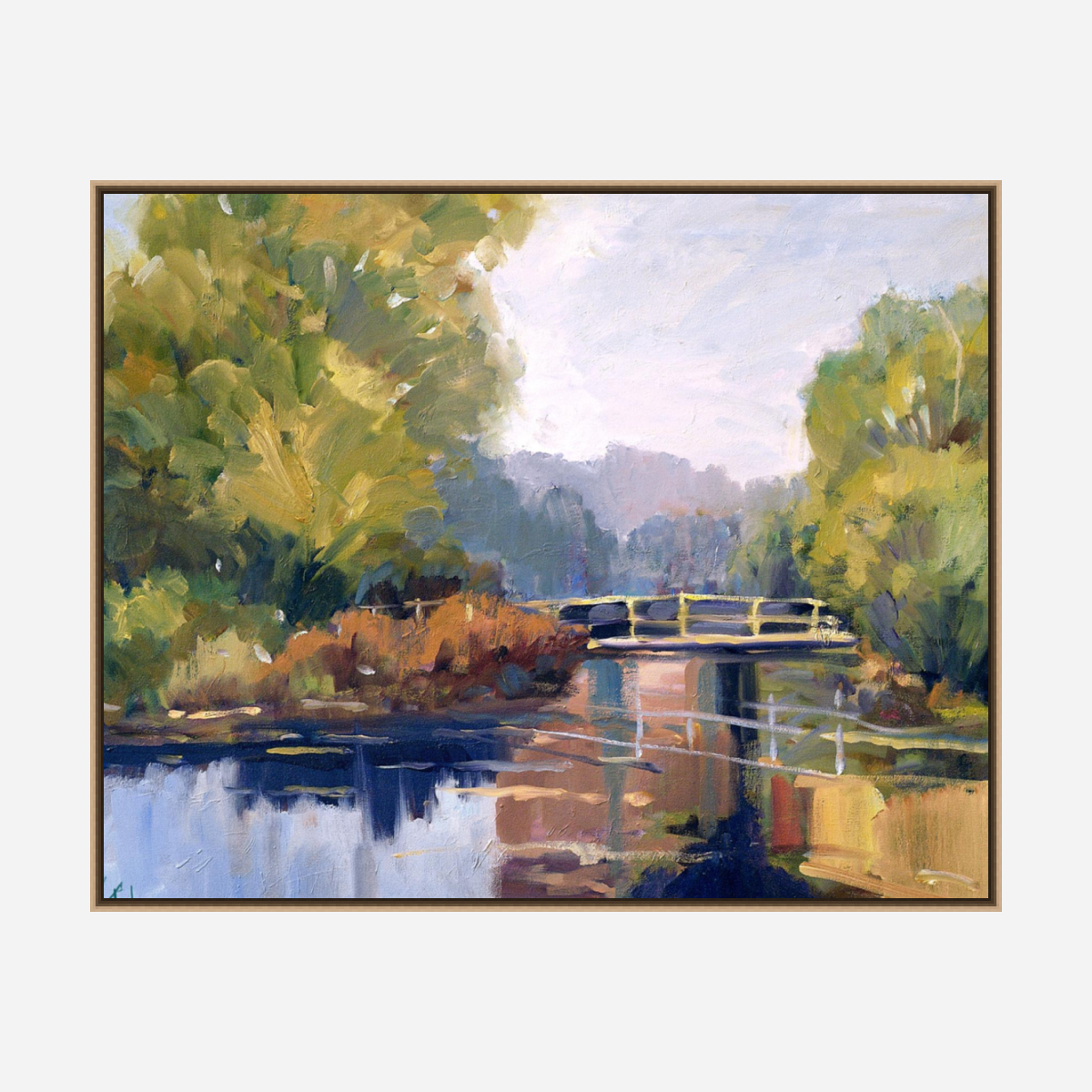 Garden Bridge Artist Enhanced Canvas Print