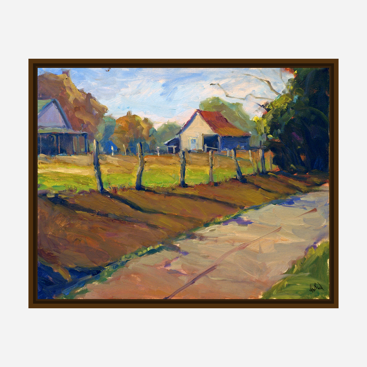 Georgia Barn Artist Enhanced Canvas Print