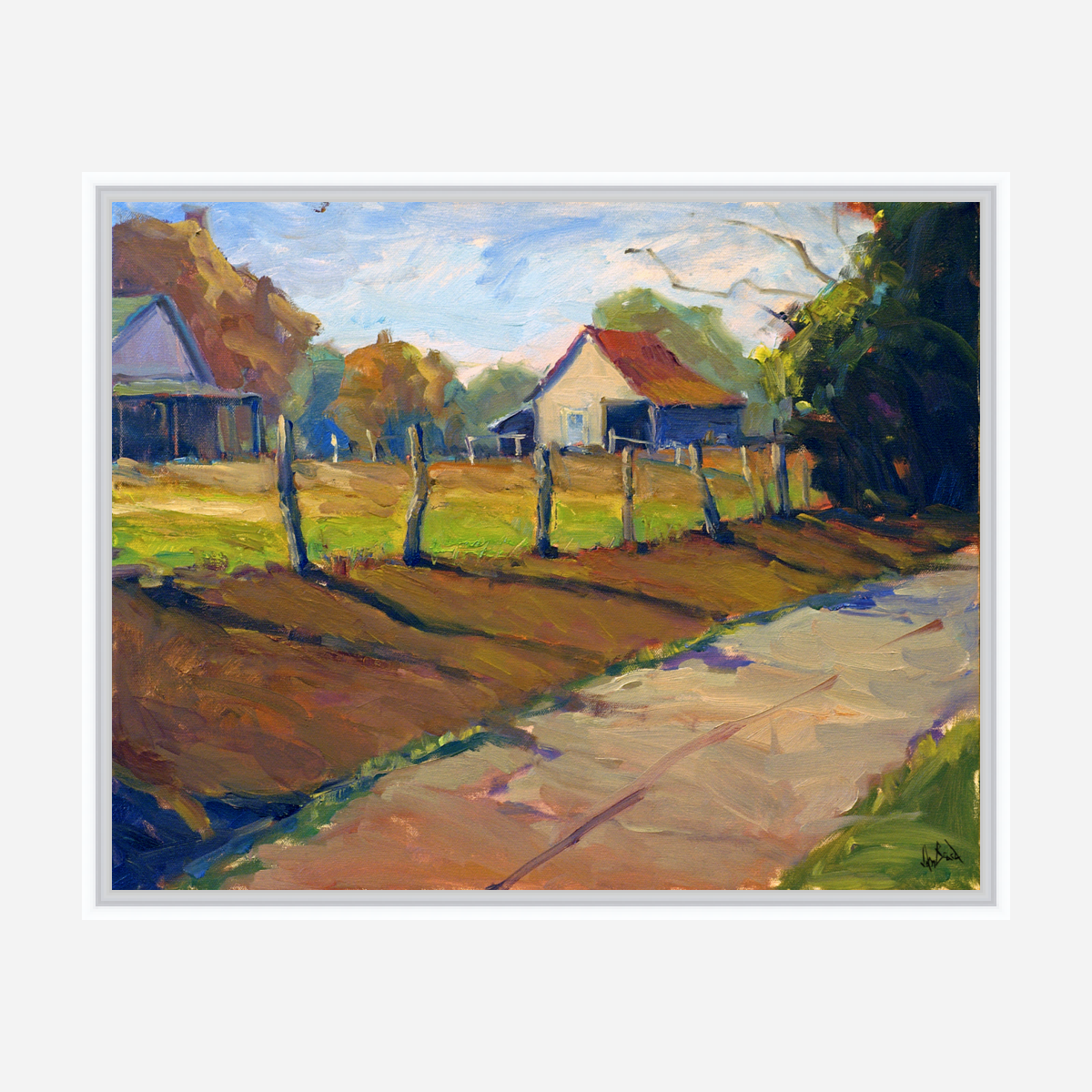 Georgia Barn Artist Enhanced Canvas Print