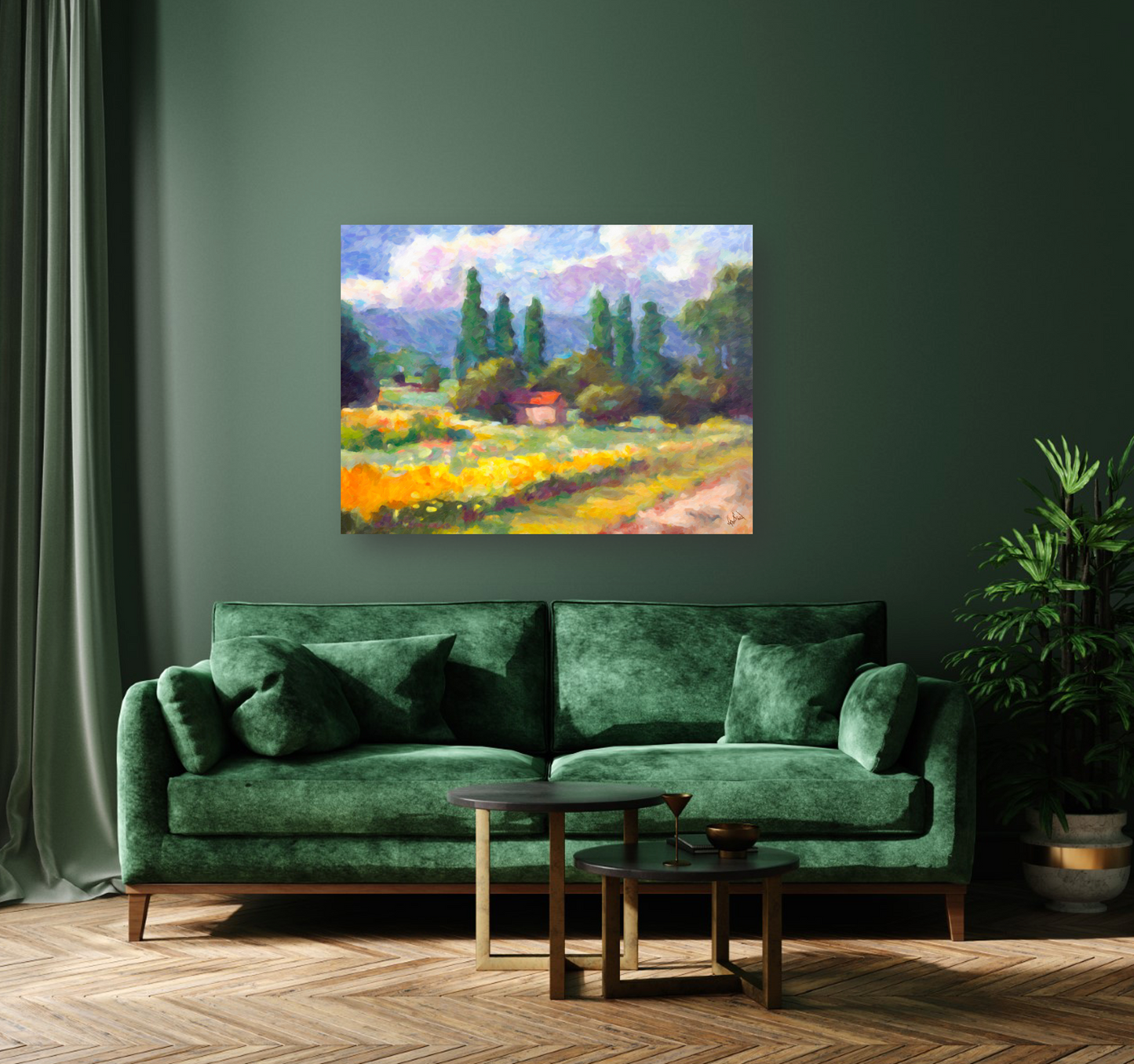 Golden Light Enhanced Canvas Print