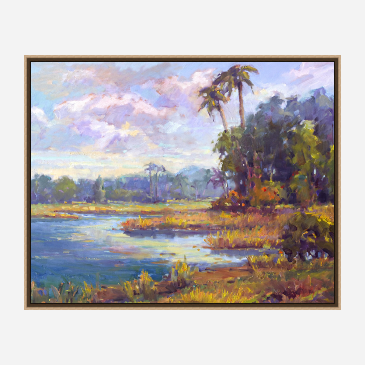 Golden Marsh Artist Enhanced Canvas Print