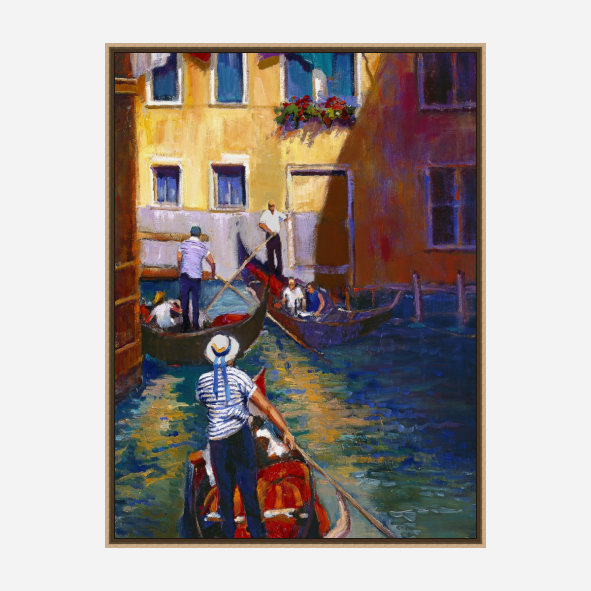 Gondoleers Artist Enhanced Canvas Print