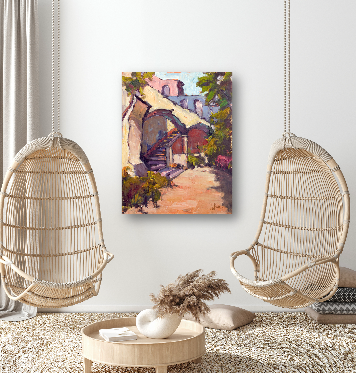 Greek Arches Artist Enhanced Canvas Print