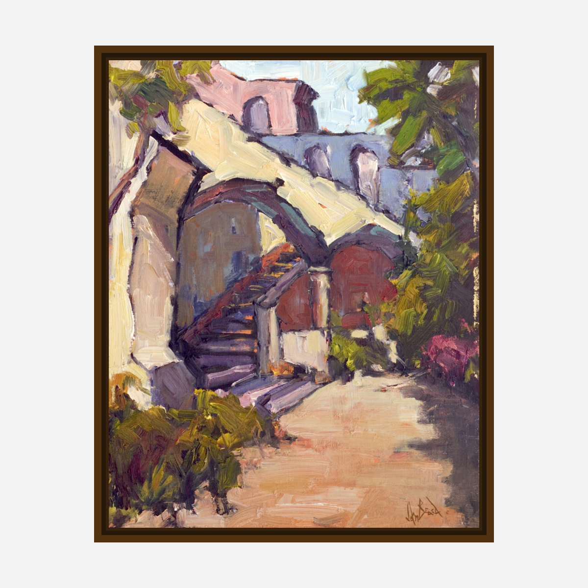 Greek Arches Artist Enhanced Canvas Print