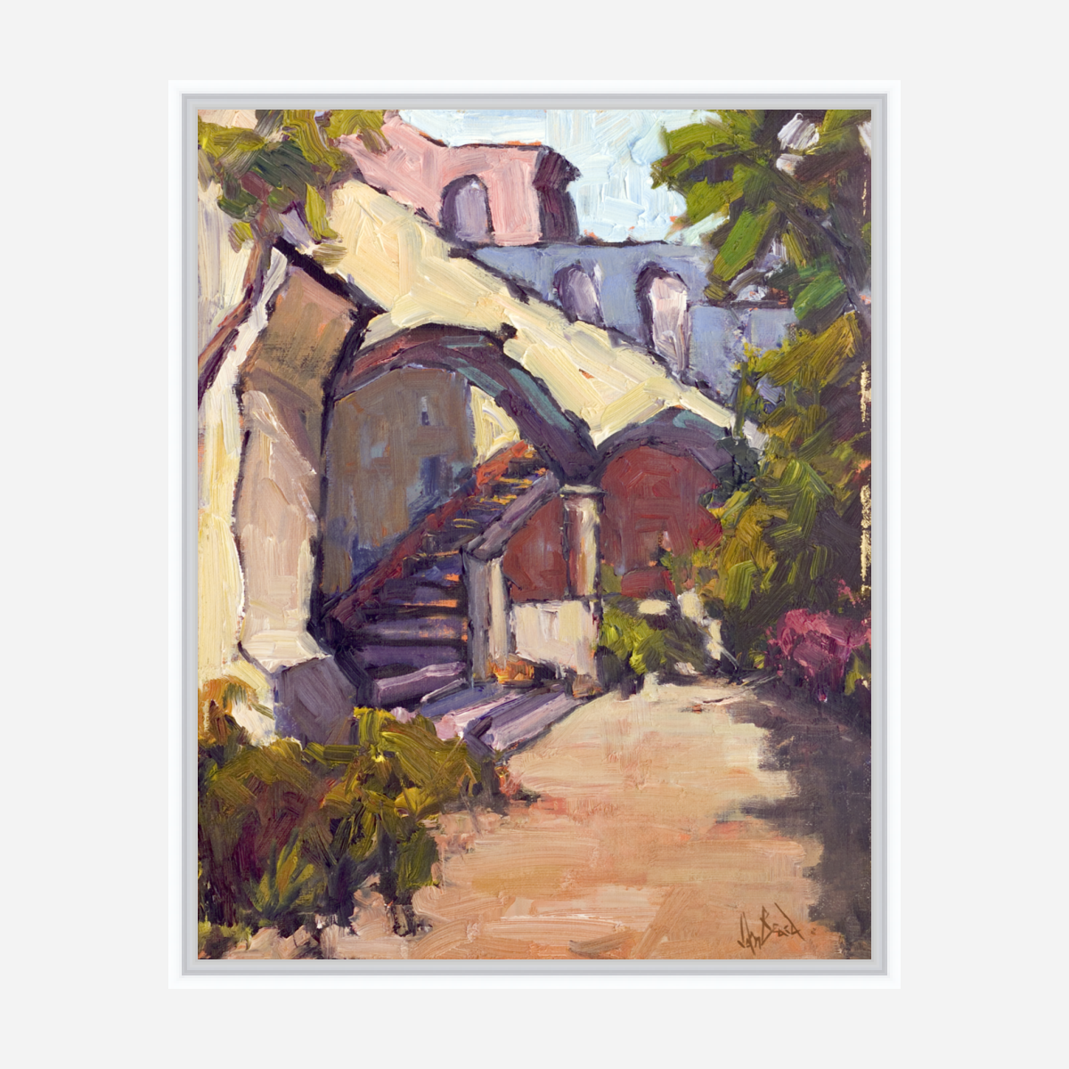 Greek Arches Artist Enhanced Canvas Print