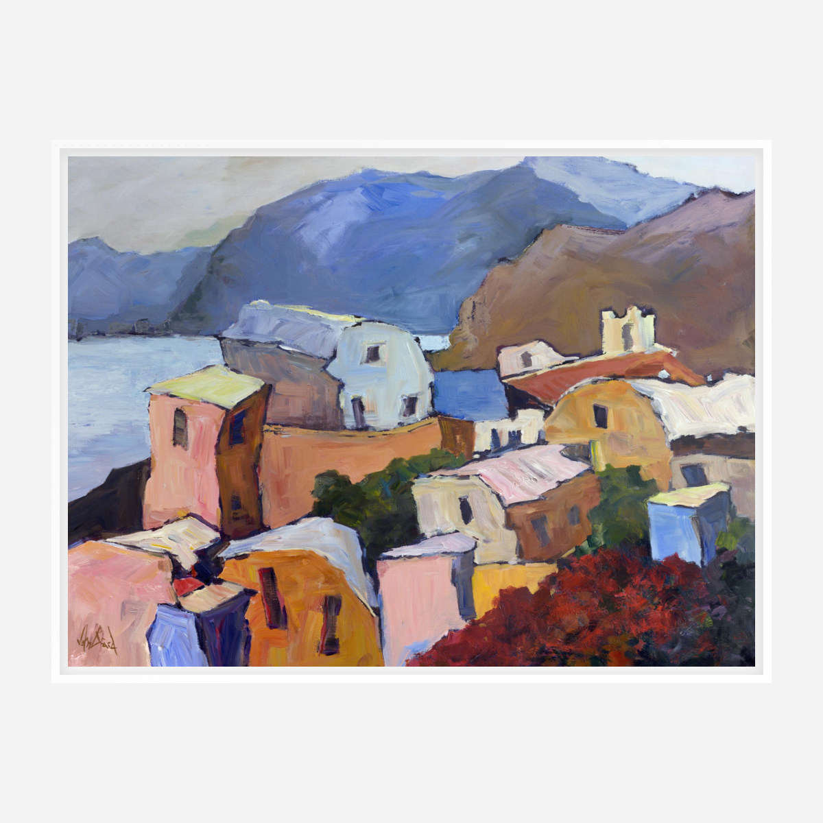 Greek Isles II Artist Enhanced Canvas Print