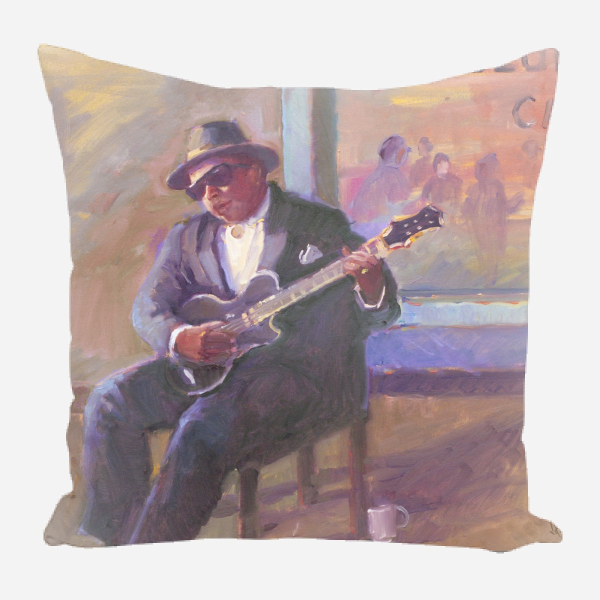 Guitar Player Pillow