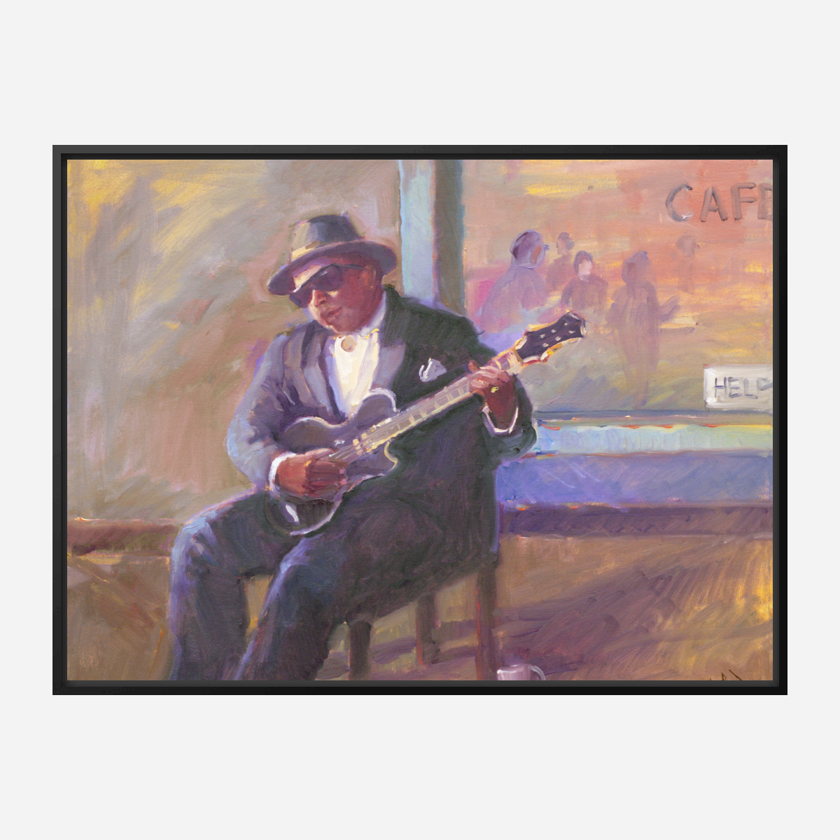 Guitar Player Artist Enhanced Canvas Print