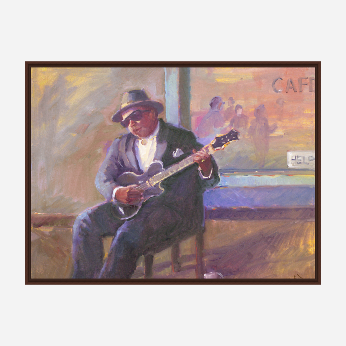 Guitar Player Artist Enhanced Canvas Print