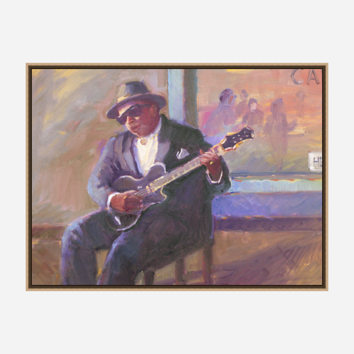 Guitar Player Artist Enhanced Canvas Print