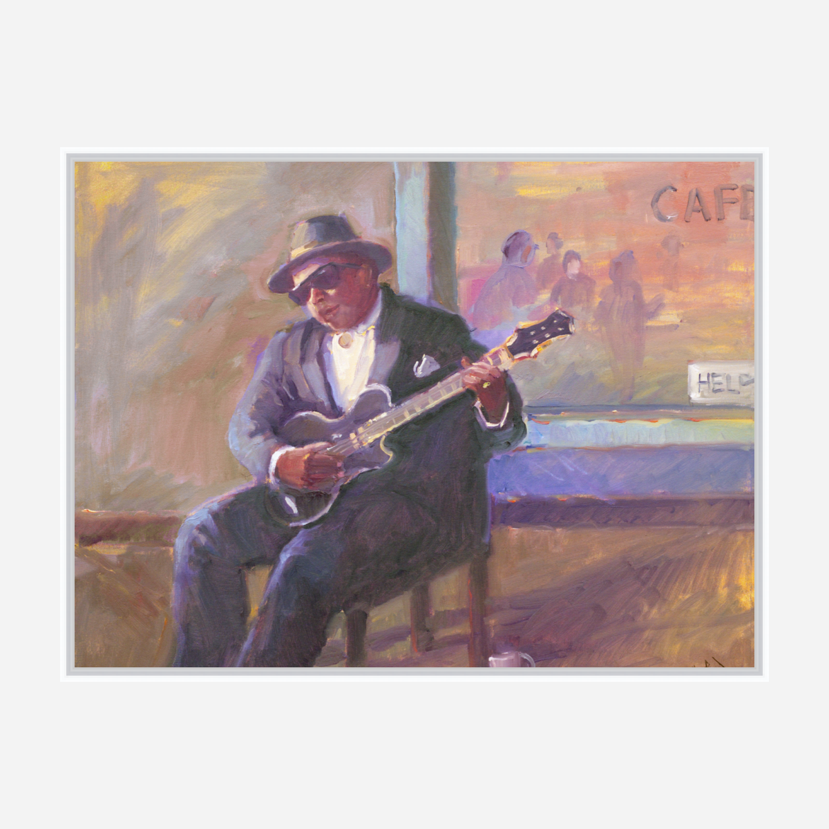 Guitar Player Artist Enhanced Canvas Print