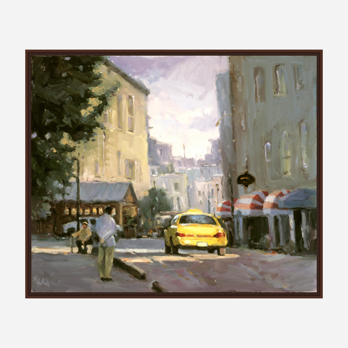 Hey Taxi Artist Enhanced Canvas Print