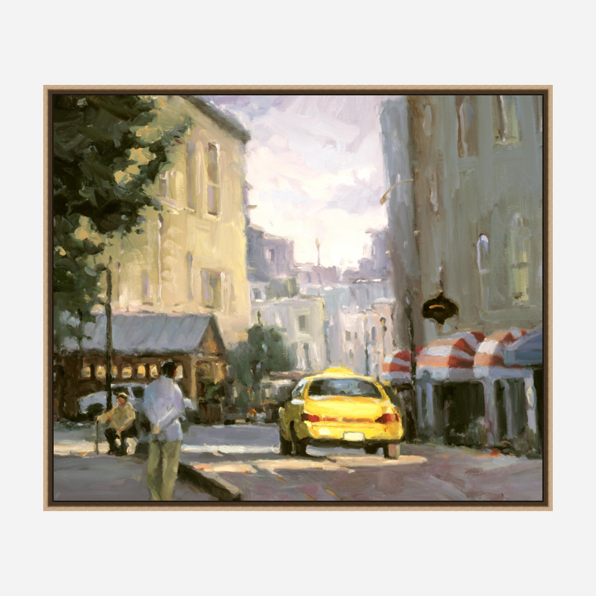 Hey Taxi Artist Enhanced Canvas Print