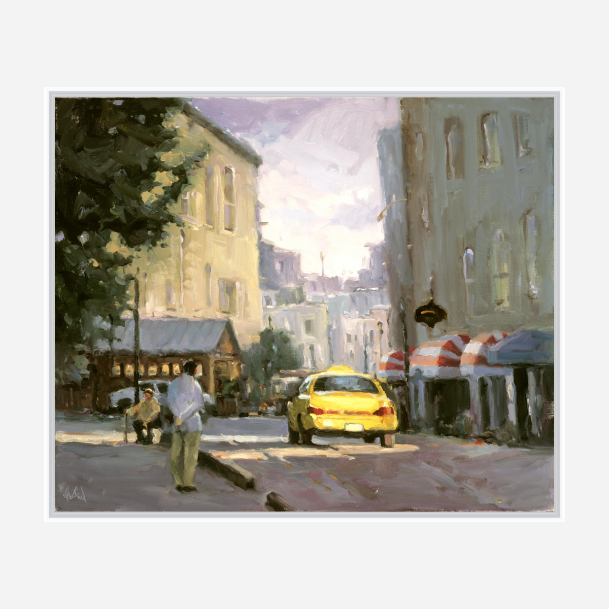 Hey Taxi Artist Enhanced Canvas Print