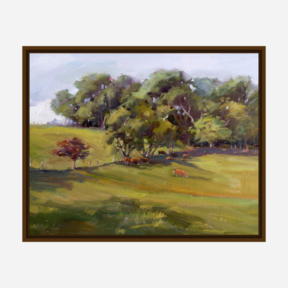 Hillside Pasture Artist Enhanced Canvas Print