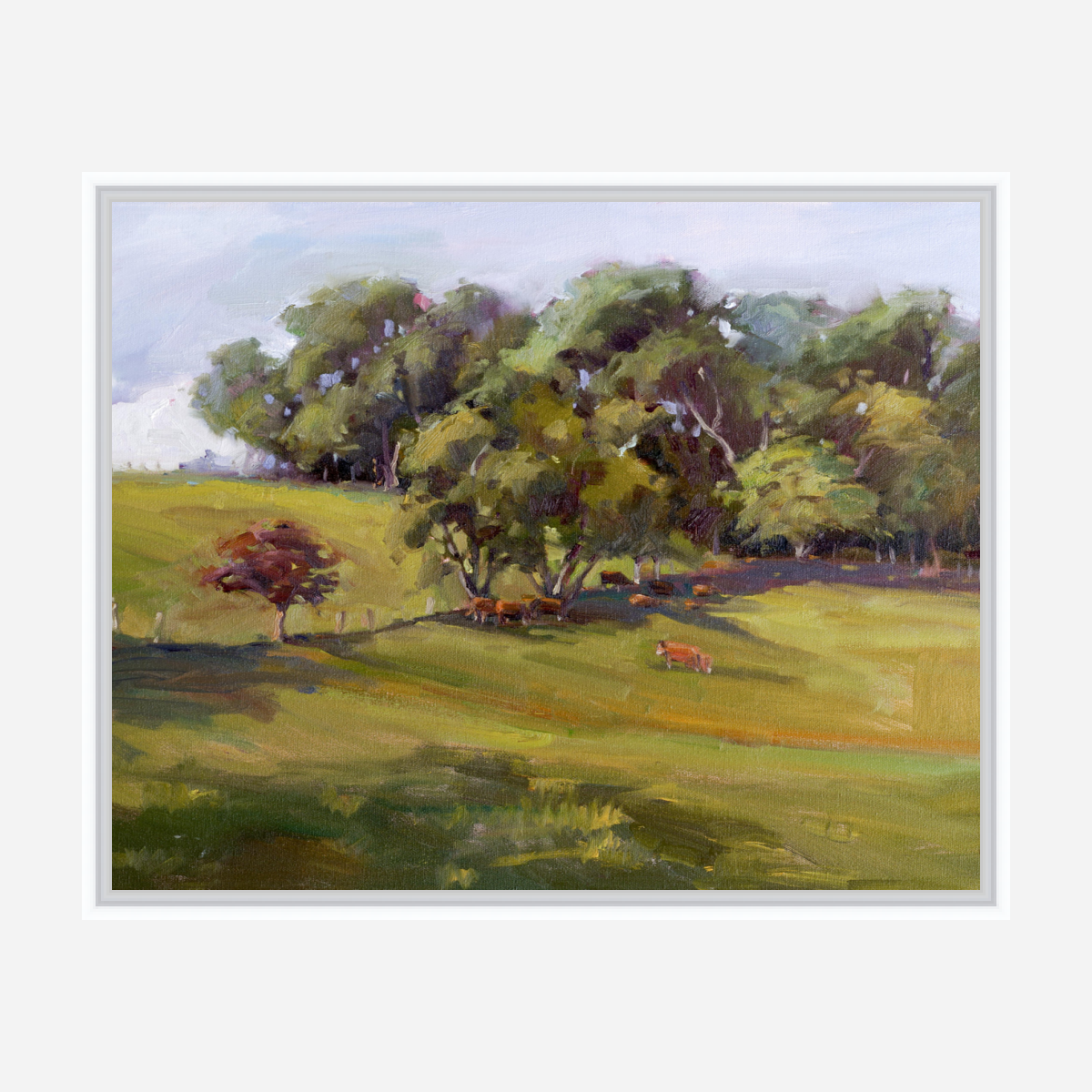 Hillside Pasture Artist Enhanced Canvas Print