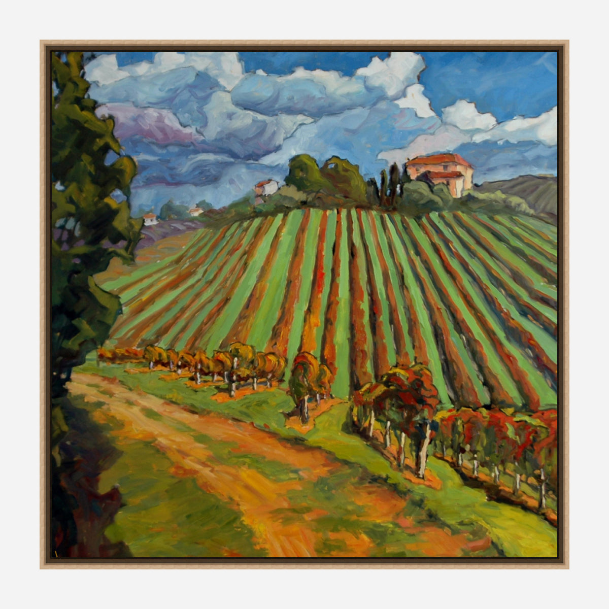 Hillside Vineyard Artist Canvas Enhanced Print