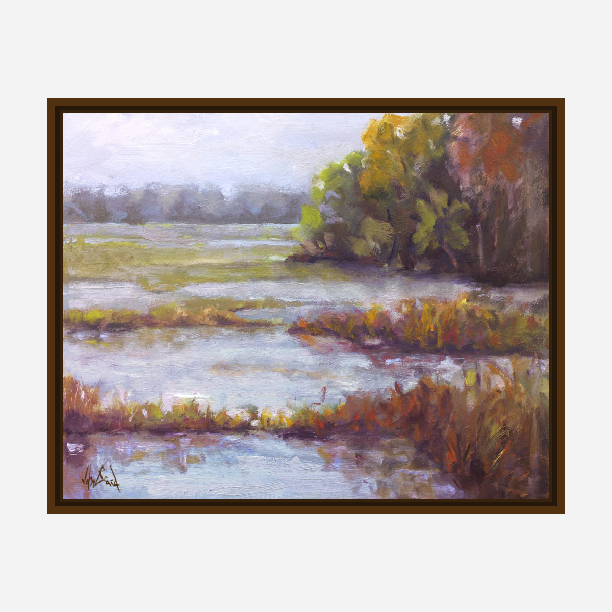 Hilton Head Marsh Artist Enhanced Canvas Print