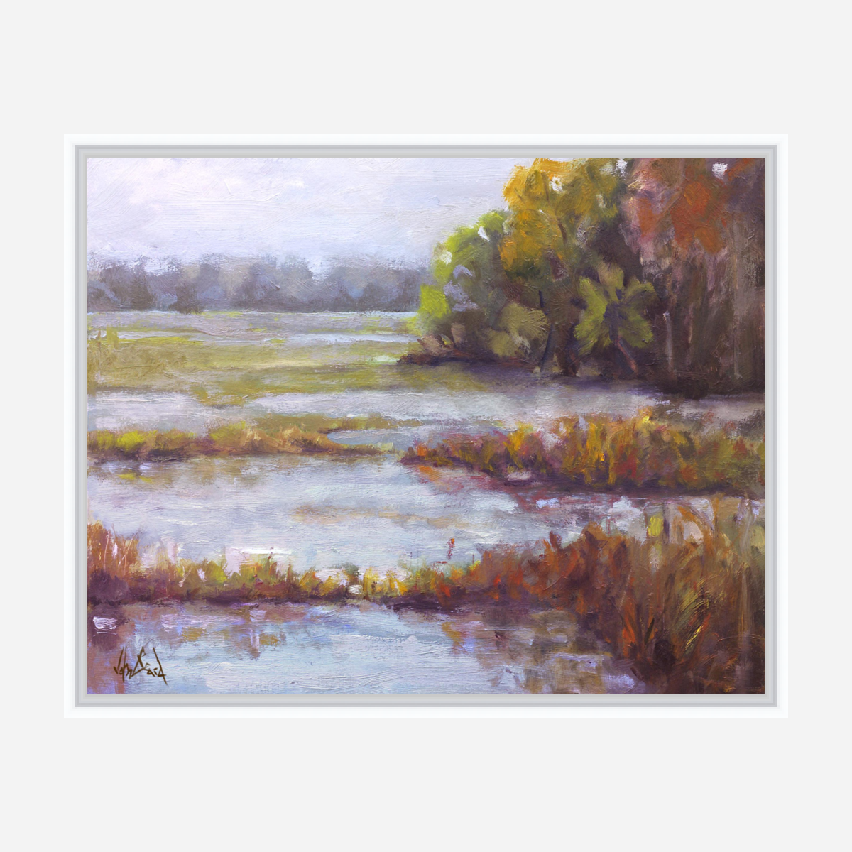 Hilton Head Marsh Artist Enhanced Canvas Print