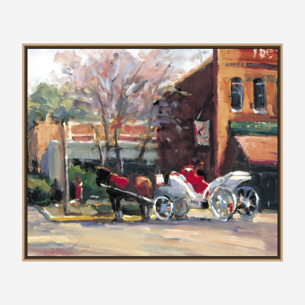 Horse and Carriage Artist Enhanced Canvas Print