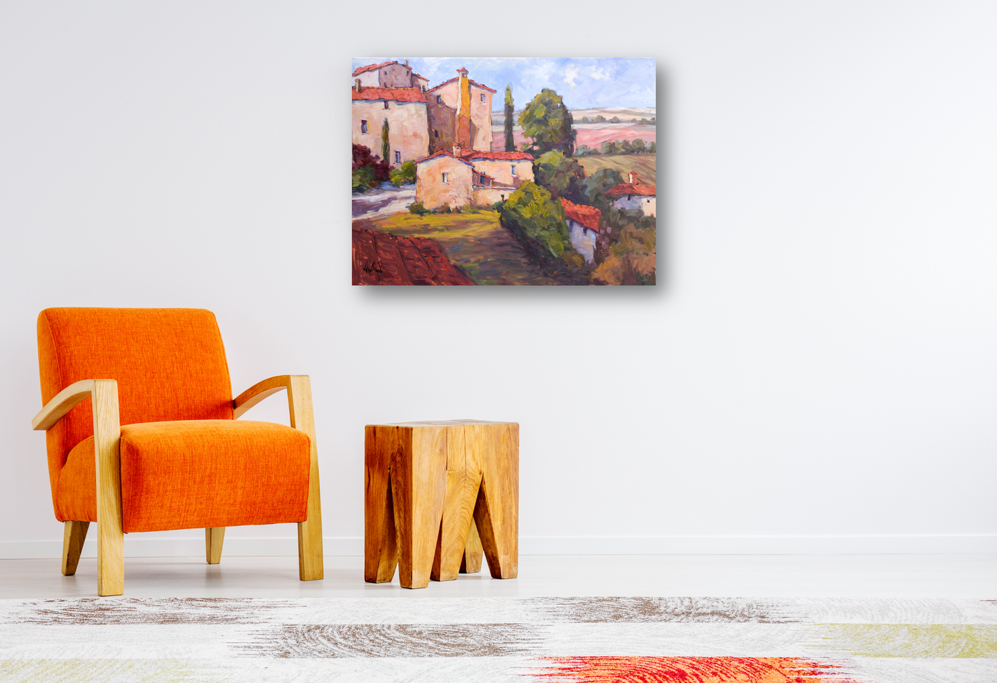 Italian Country Vista Artist Enhanced Canvas Print