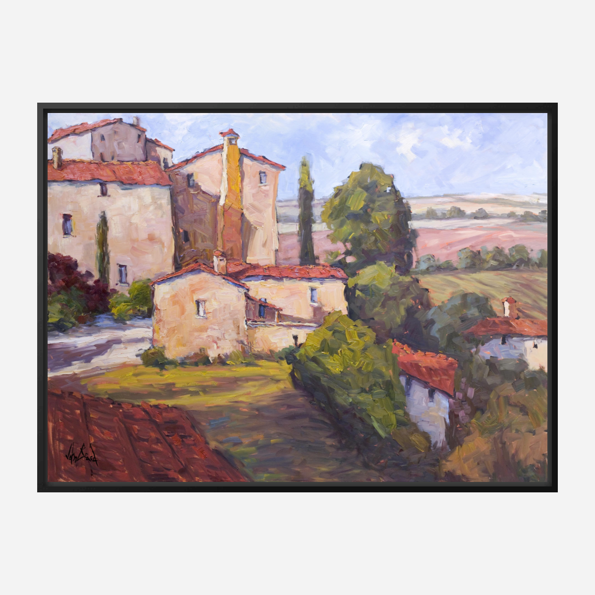 Italian Country Vista Artist Enhanced Canvas Print