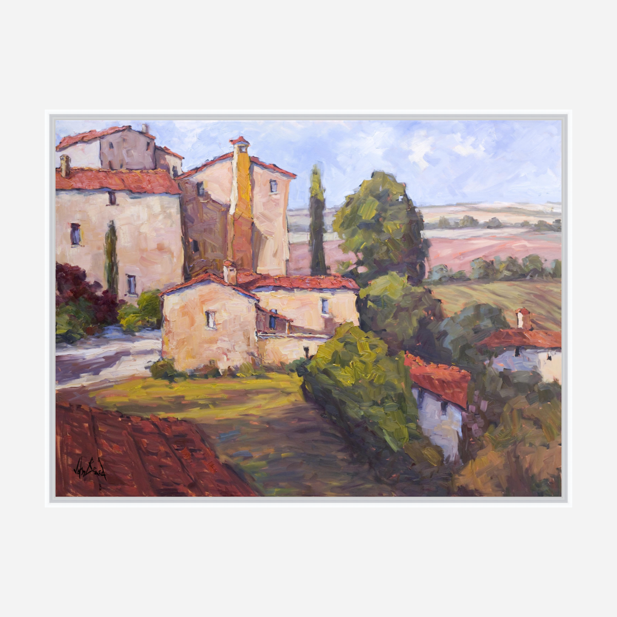 Italian Country Vista Artist Enhanced Canvas Print