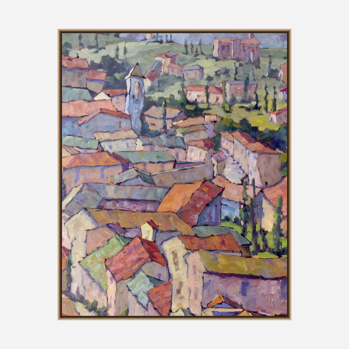 Italian Village Artist Enhanced Canvas Print