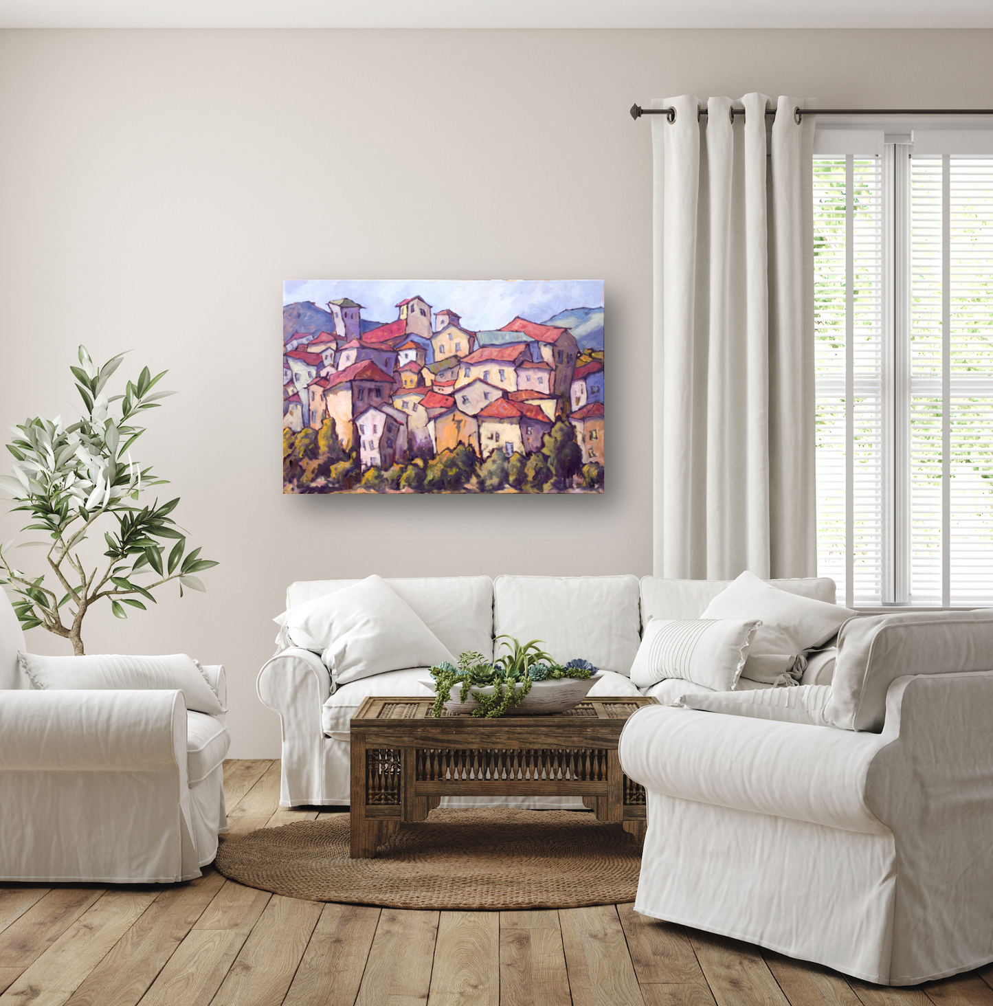 Jewel on the Hillside Artist Enhanced Canvas Print