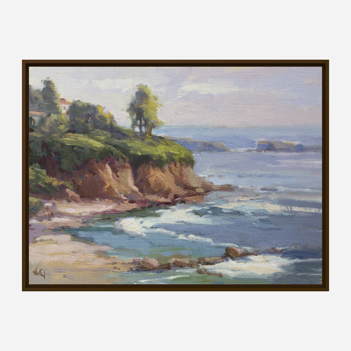 Laguna Cliffs Artist Enhanced Canvas Print