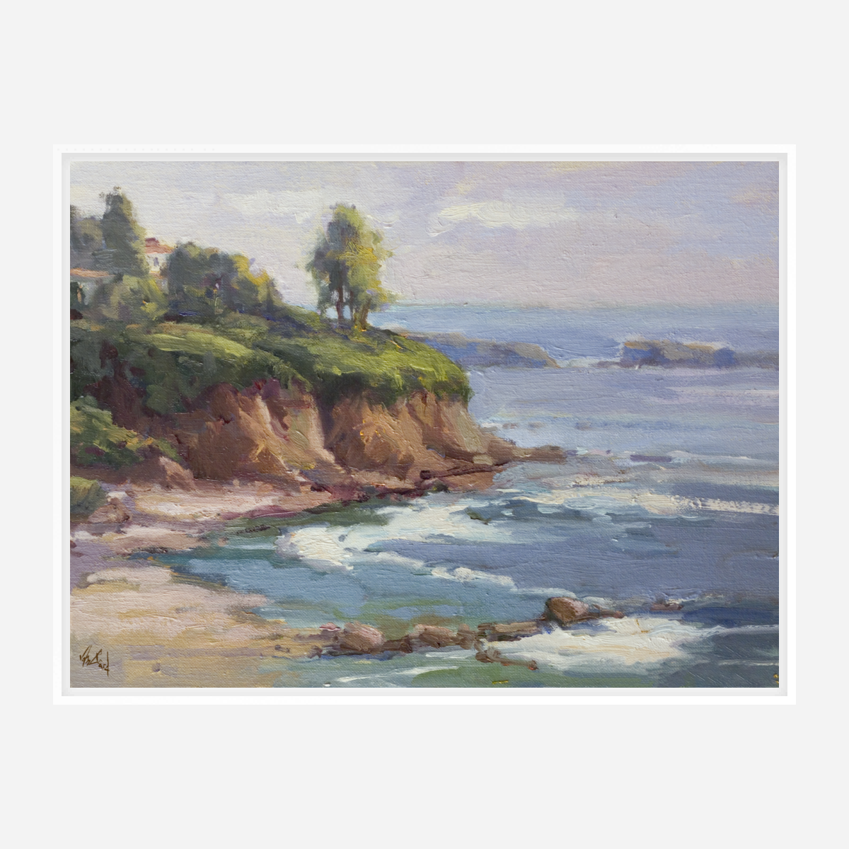 Laguna Cliffs Artist Enhanced Canvas Print