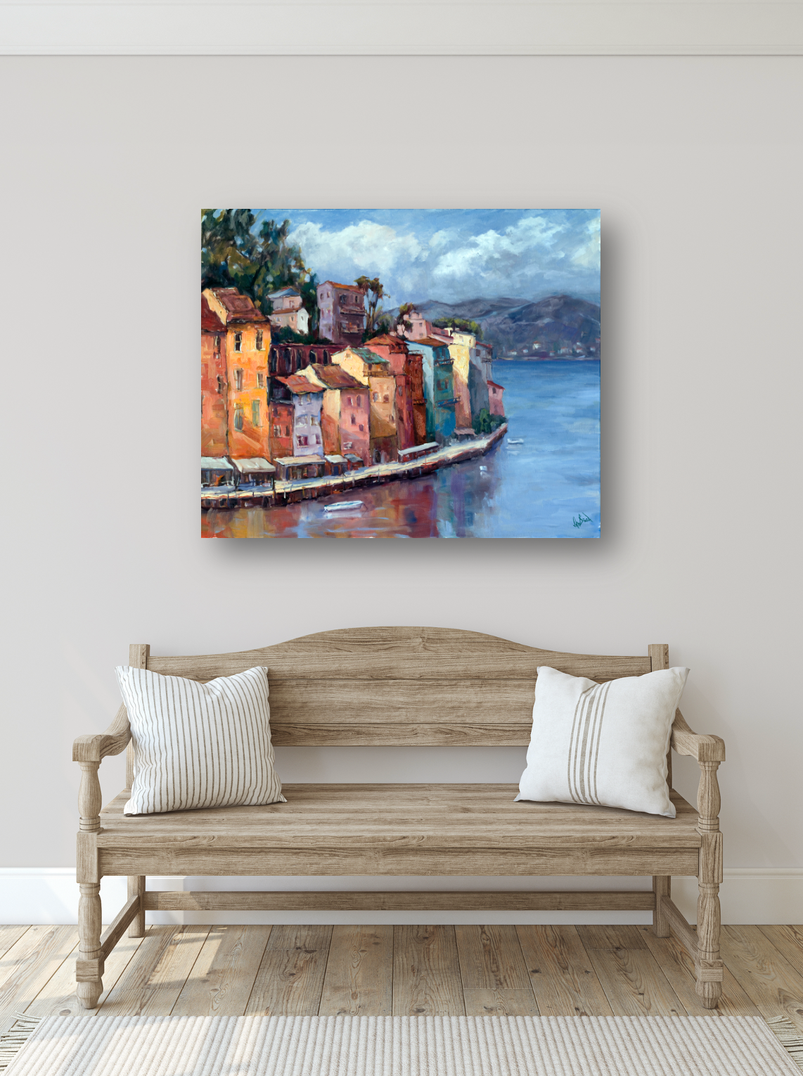 Lake Como Artist Enhanced Canvas Print