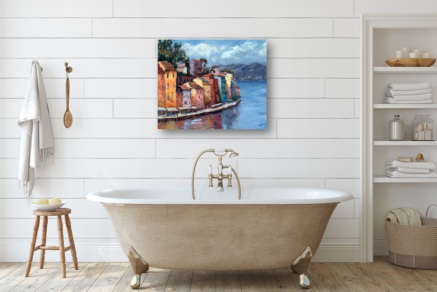 Lake Como Artist Enhanced Canvas Print