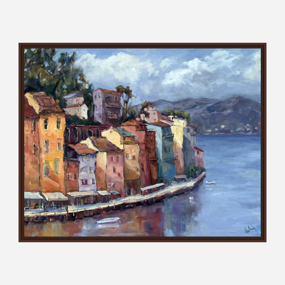 Lake Como Artist Enhanced Canvas Print