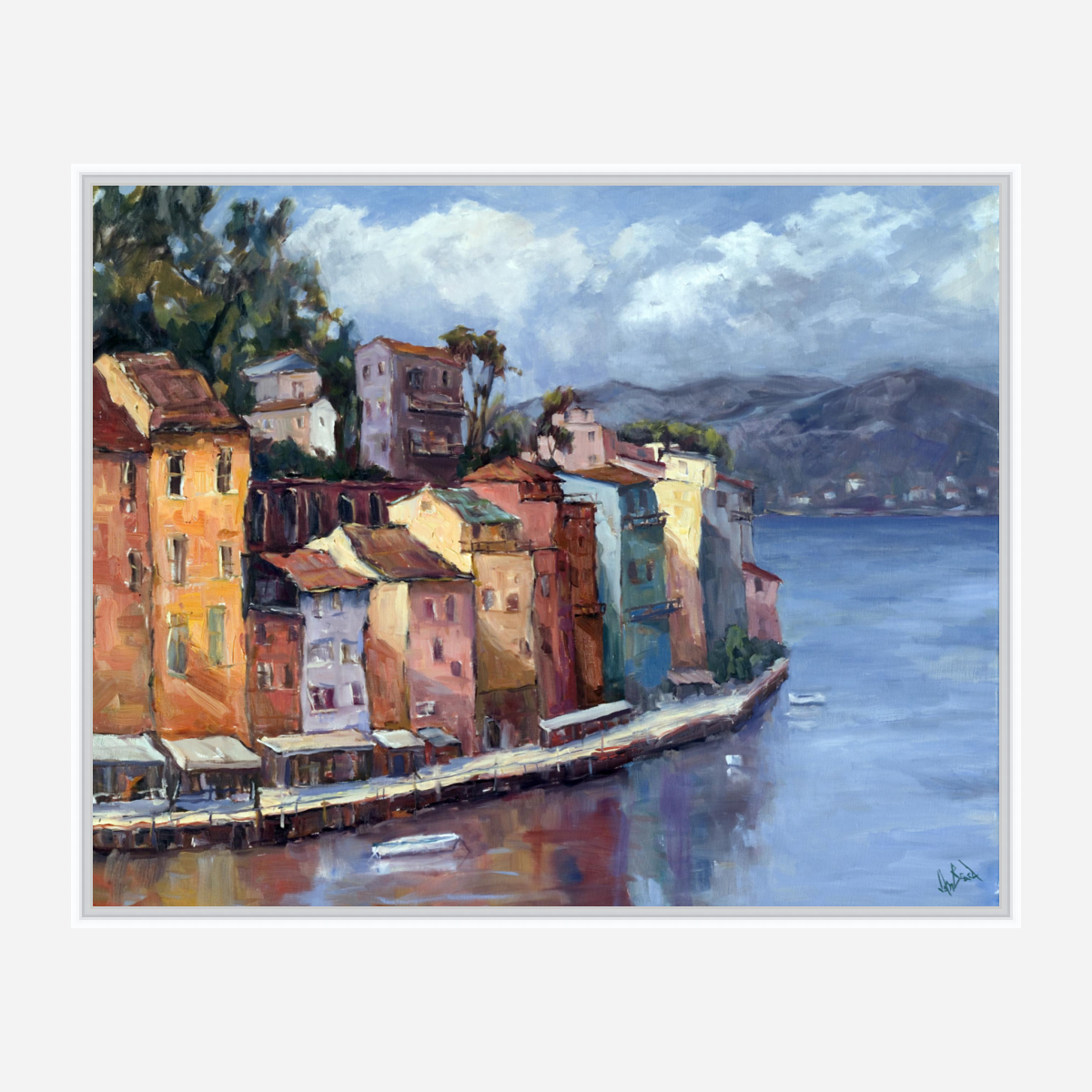 Lake Como Artist Enhanced Canvas Print