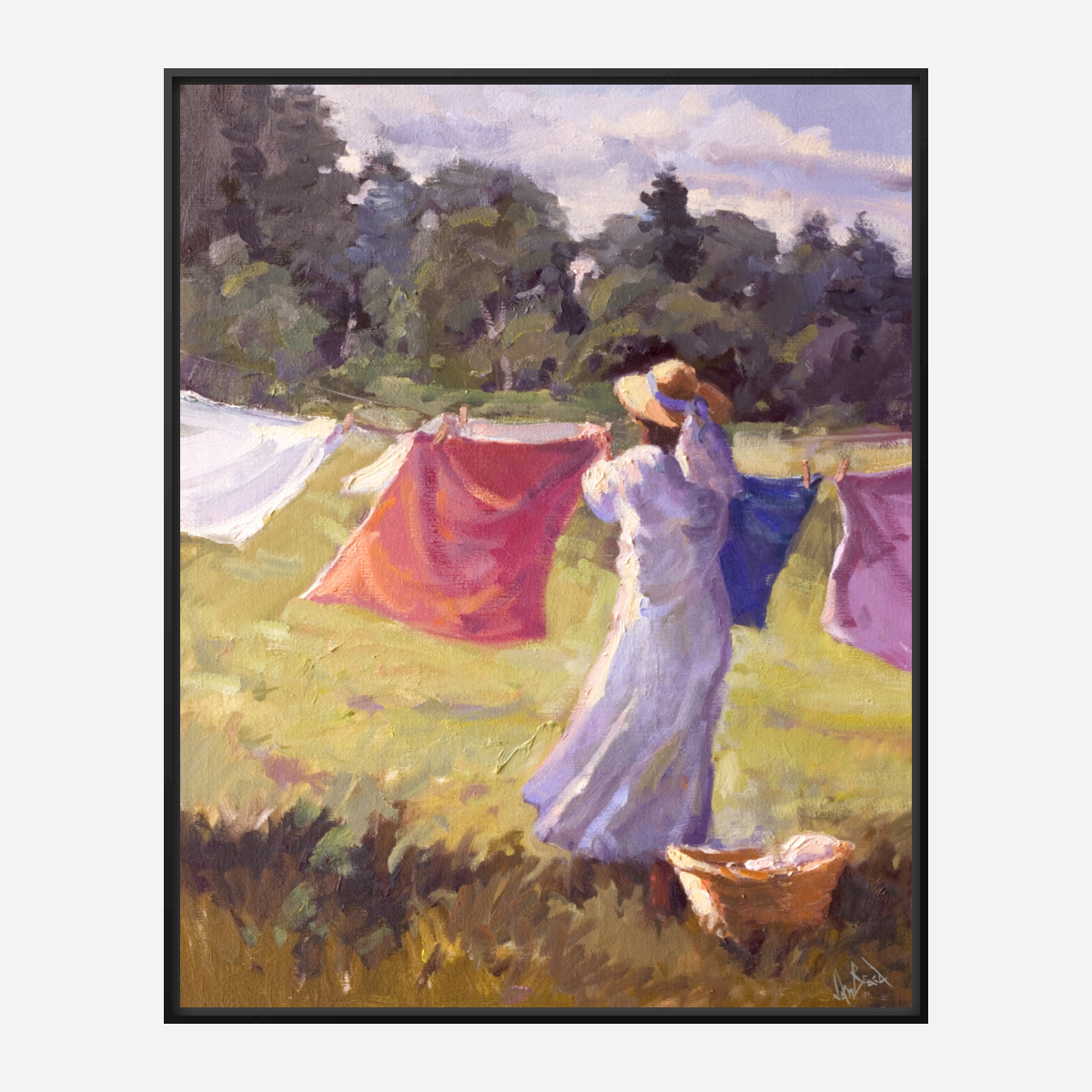 Laundry Day Artist Enhanced Canvas Print