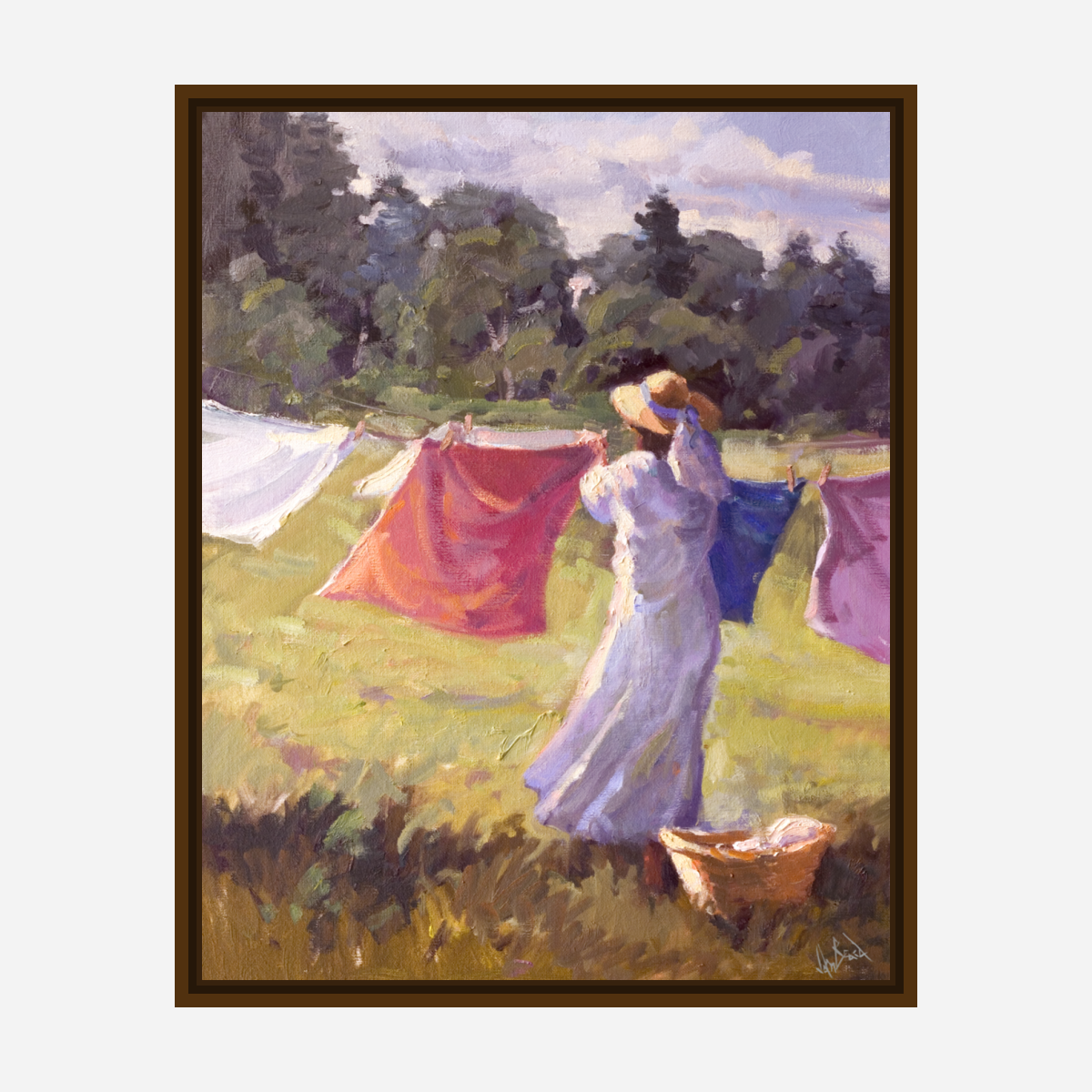 Laundry Day Artist Enhanced Canvas Print