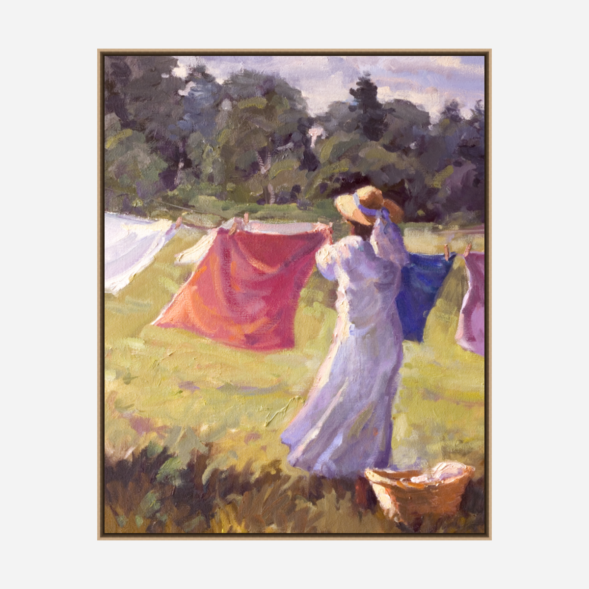 Laundry Day Artist Enhanced Canvas Print