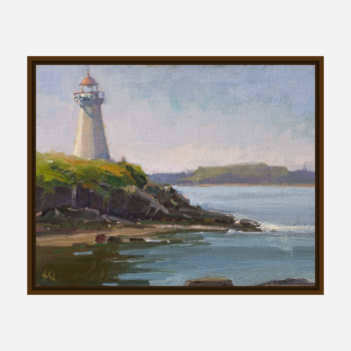 Lighthouse Artist Enhanced Canvas Print