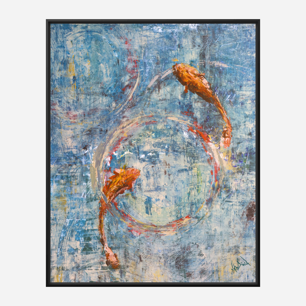 Lucky Gold I Artist Enhanced Canvas Print