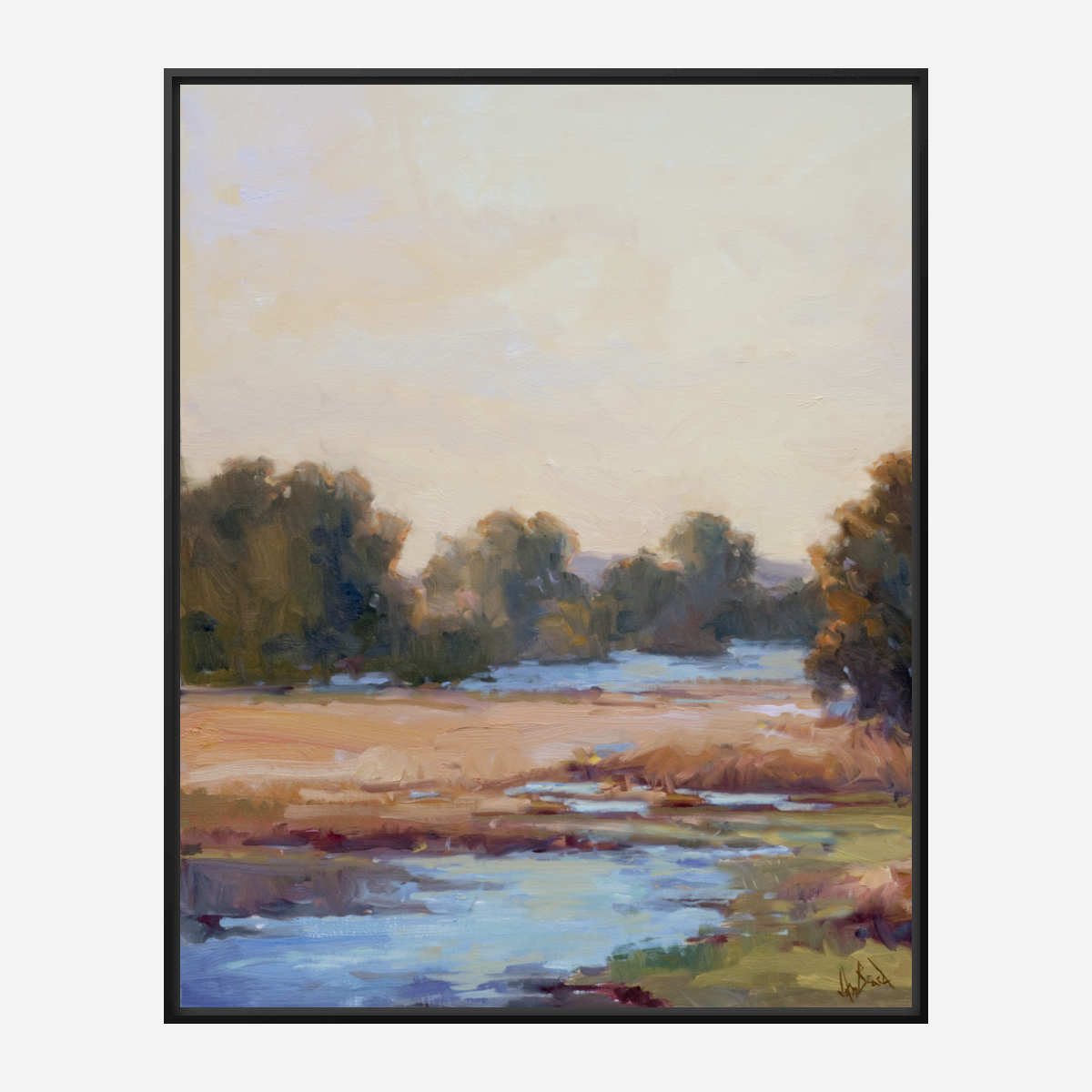 Marsh Morning II Artist Enhanced Canvas Print