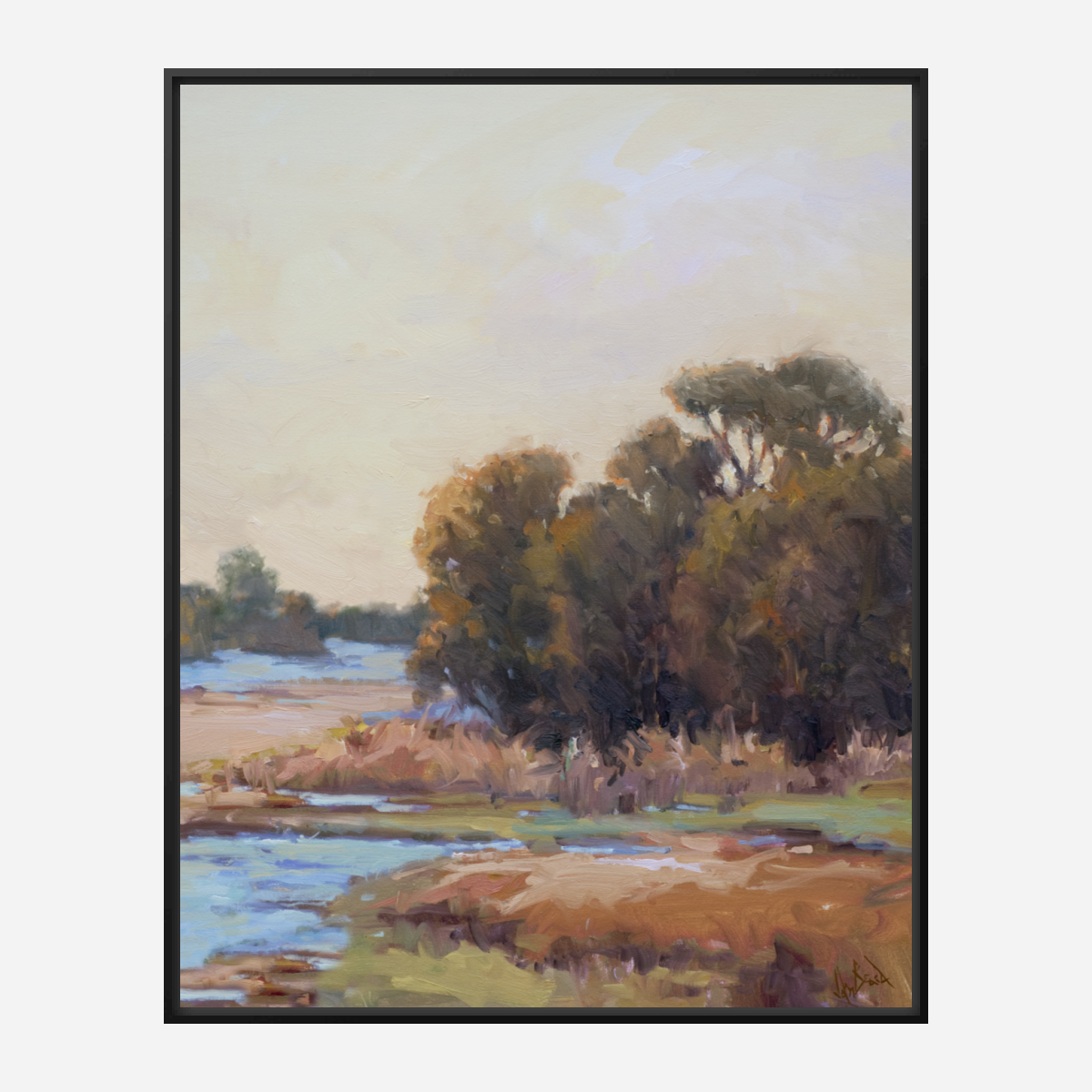 Marsh Morning I Artist Enhanced Canvas Print