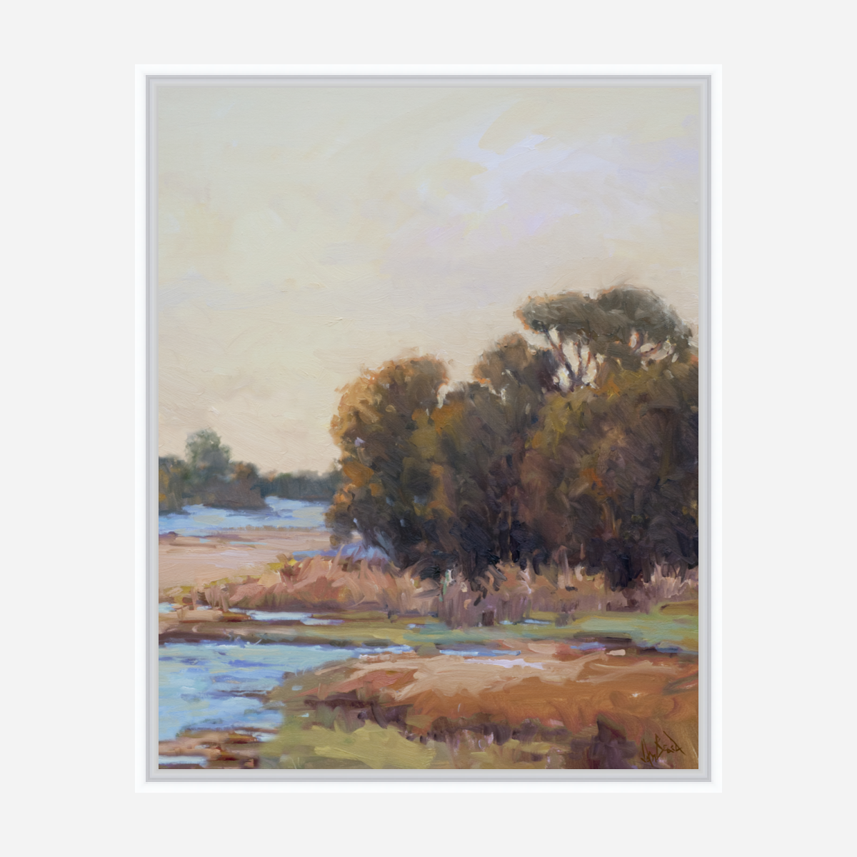 Marsh Morning I Artist Enhanced Canvas Print