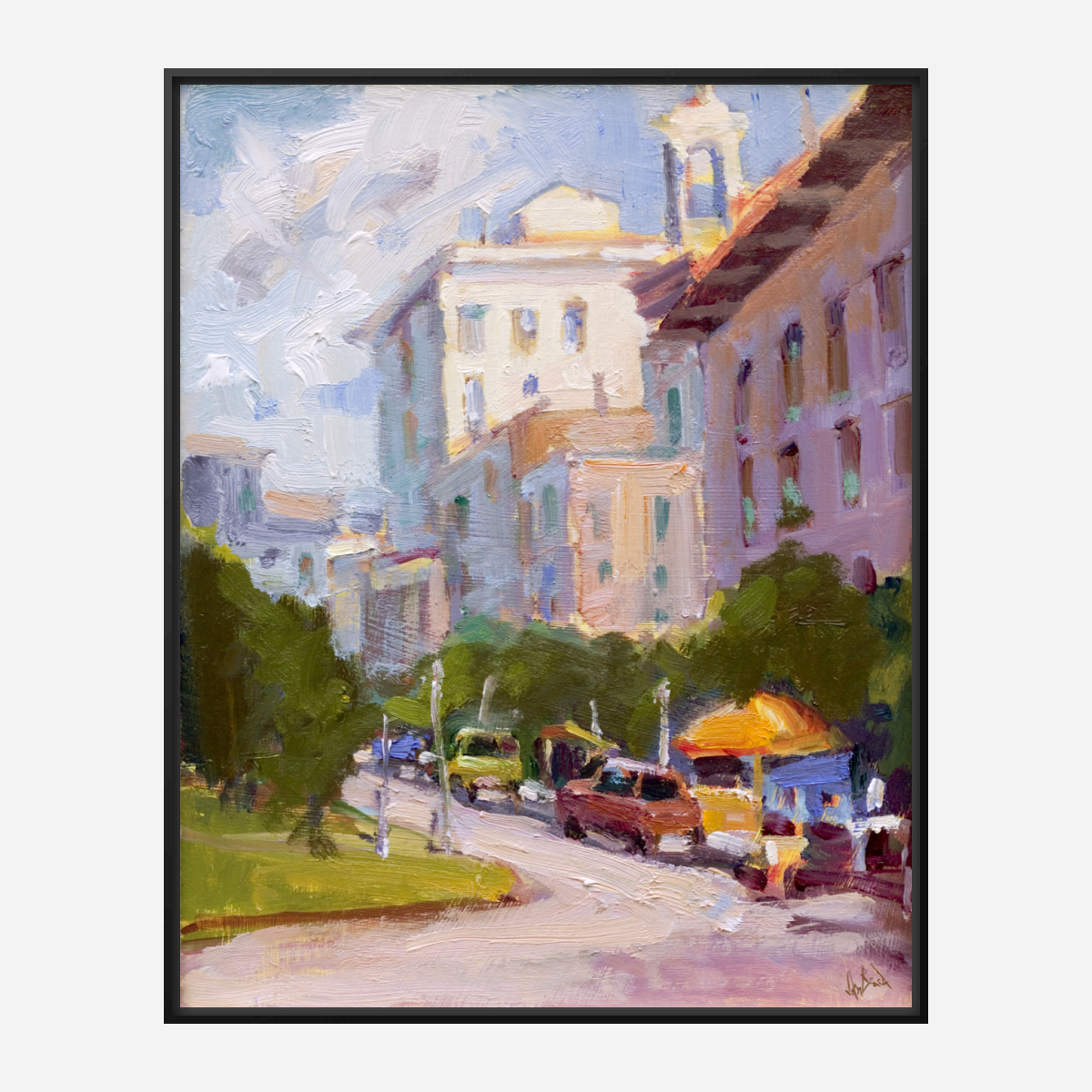 Midday Downtown Enhanced Canvas Print